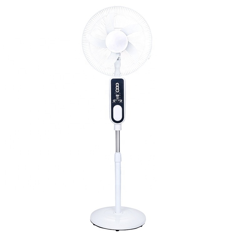 Best 16 inch Rechargeable Stand only Fan for home camping outdoor AC/DC Operated/Brushless Motor/timer/remote 6V4.5Ah battery