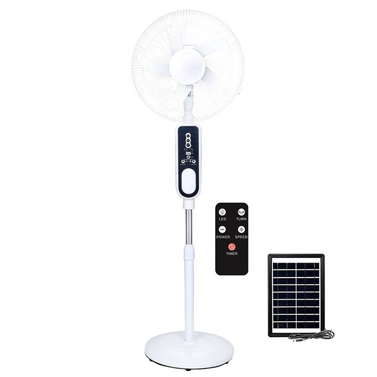 Best 16 inch Rechargeable Stand only Fan for home camping outdoor AC/DC Operated/Brushless Motor/timer/remote 6V4.5Ah battery