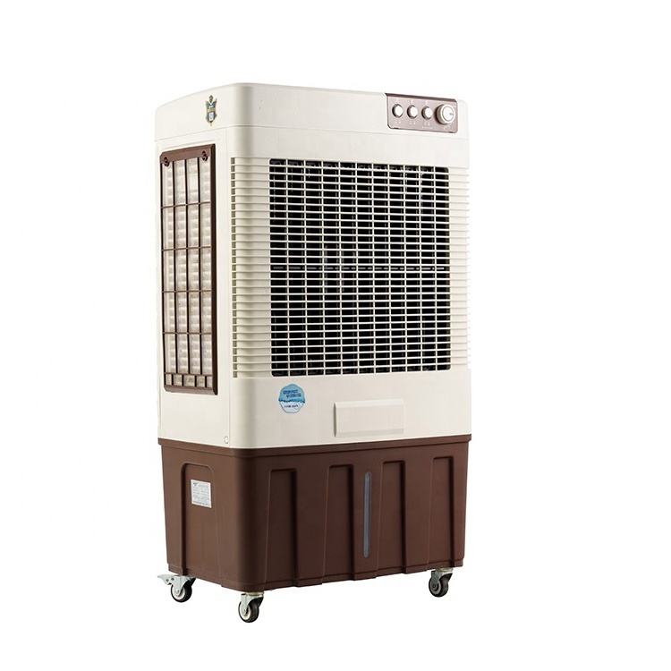 Mechanical Rechargeable 80W 40L With battery with solar panel With Top ice box 3 speed Copper solar evaporative air cooler