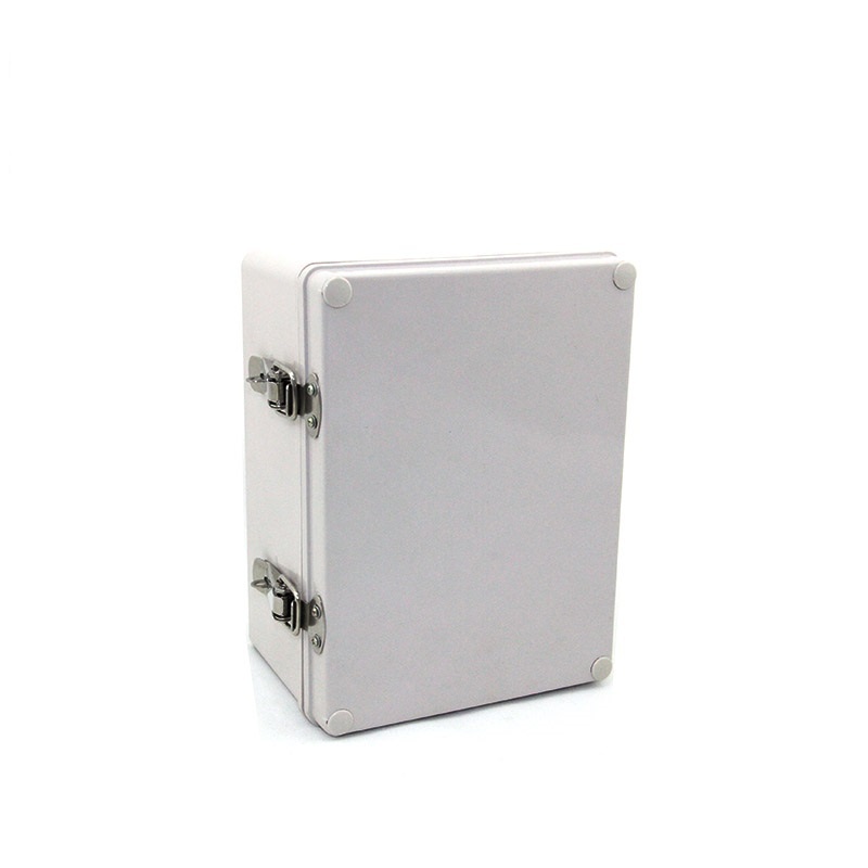 Ip66 IP67 ABS waterproof junction box with stainless steel metal buckle hinge cover design