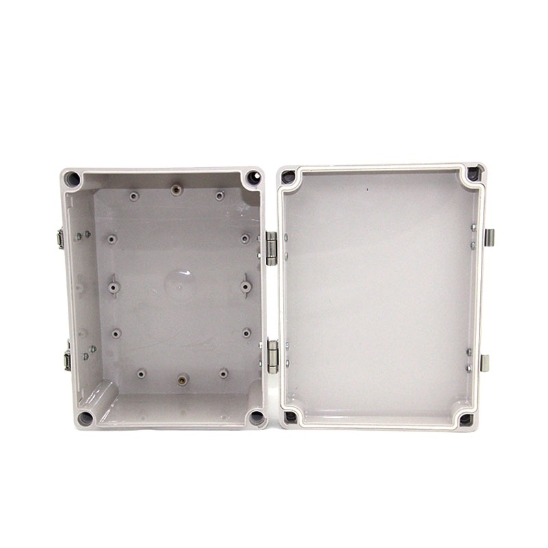 Ip66 IP67 ABS waterproof junction box with stainless steel metal buckle hinge cover design