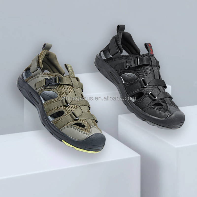 2023 Summer New Outdoor Sports Double Buckle Anti Skidding Shoe New Modern Beach Sandals Mens