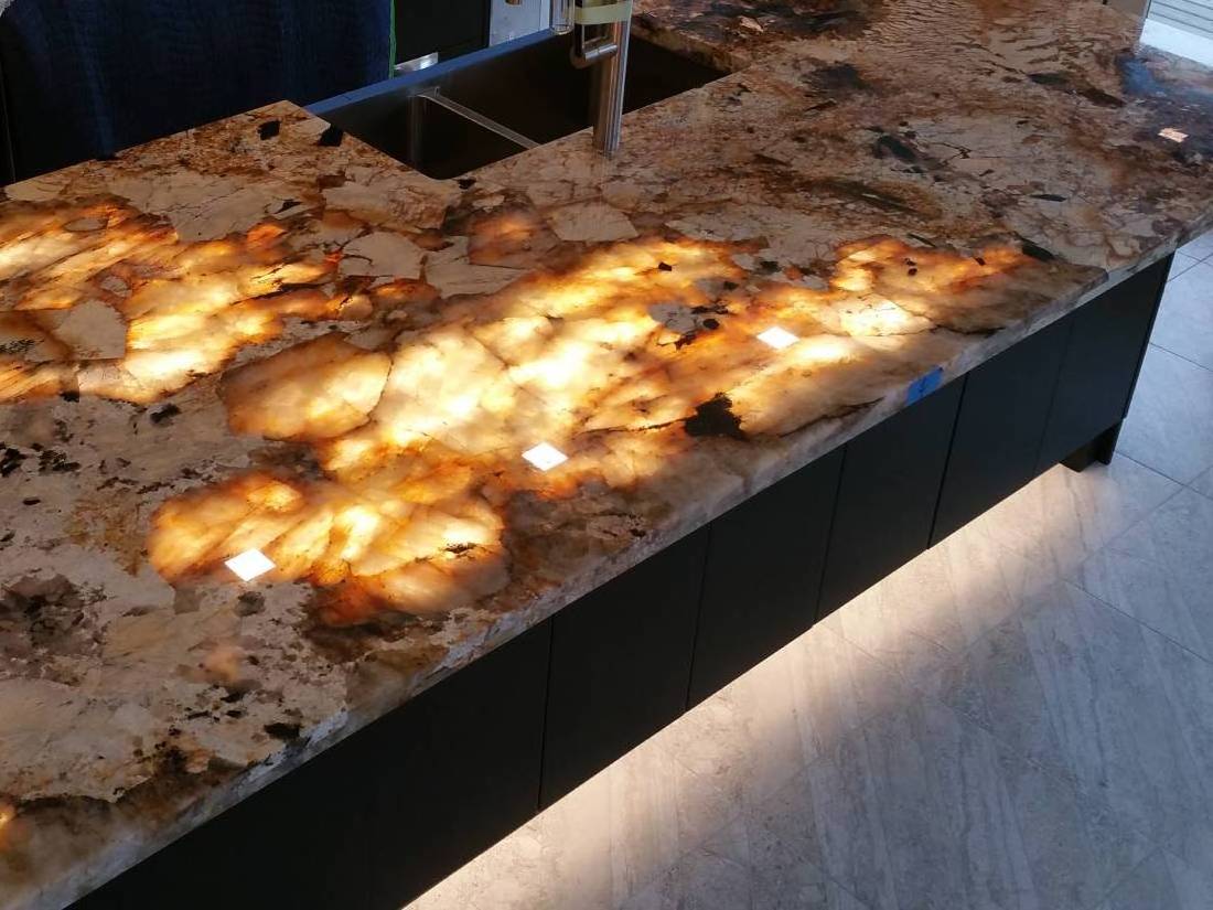 Backlit Yellow Onyx Stone Panel for Wall Light Transparent Marble Slab Wholesale