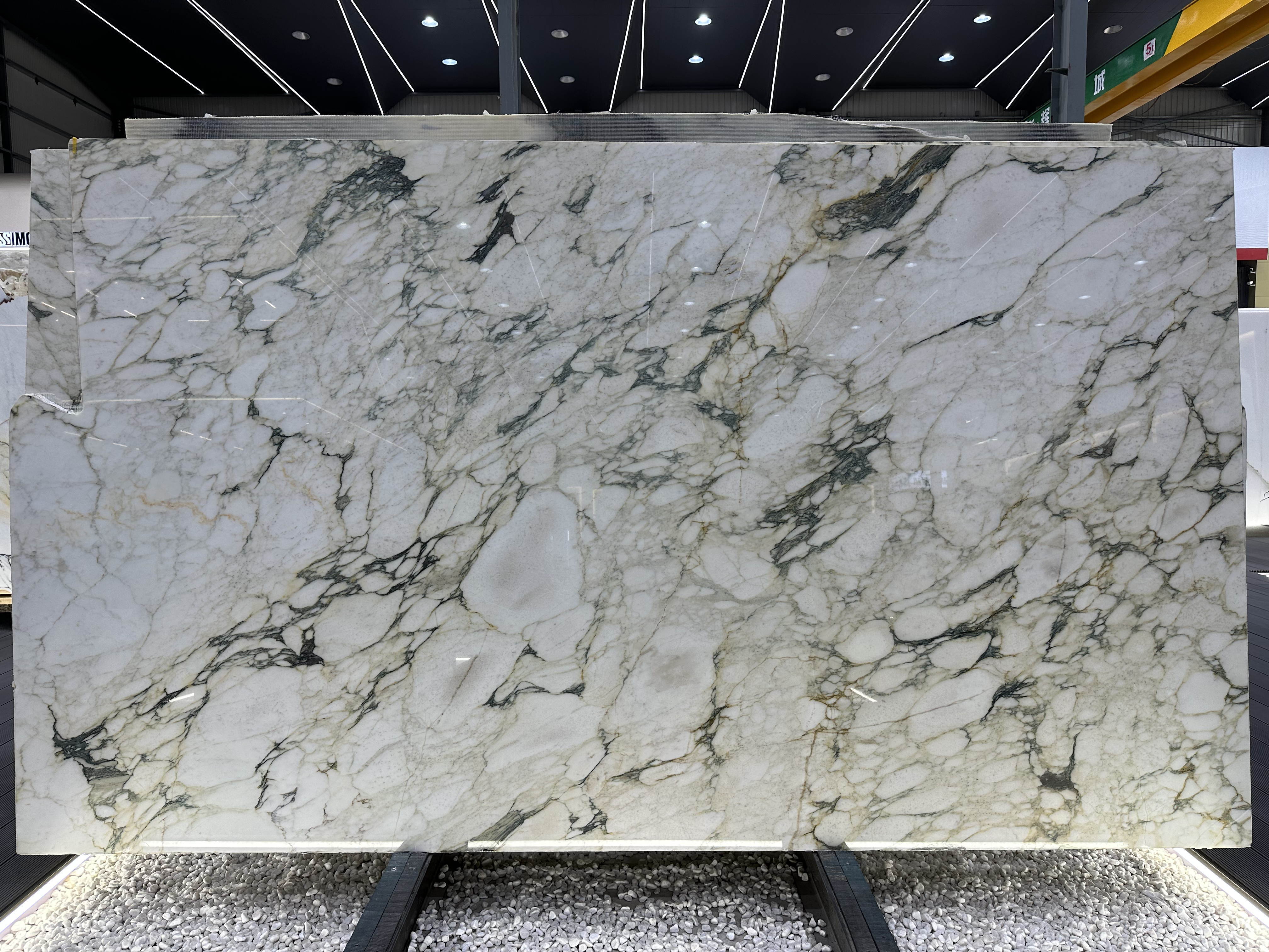 Luxury Marble Table Green Veins Wall Decor Stone Polished Calacatta Monet Marble Slabs