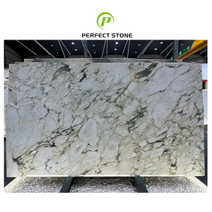 Luxury Marble Table Green Veins Wall Decor Stone Polished Calacatta Monet Marble Slabs