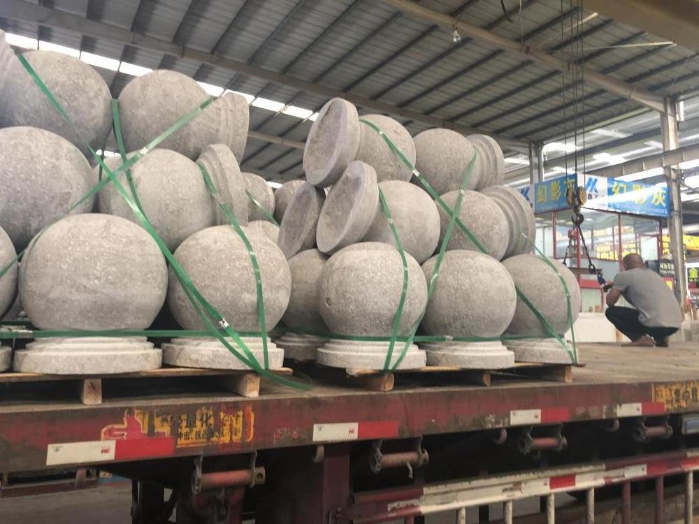 Cheap Grey Granite Ball For Parking Standard Round Stone With Wholesale Price