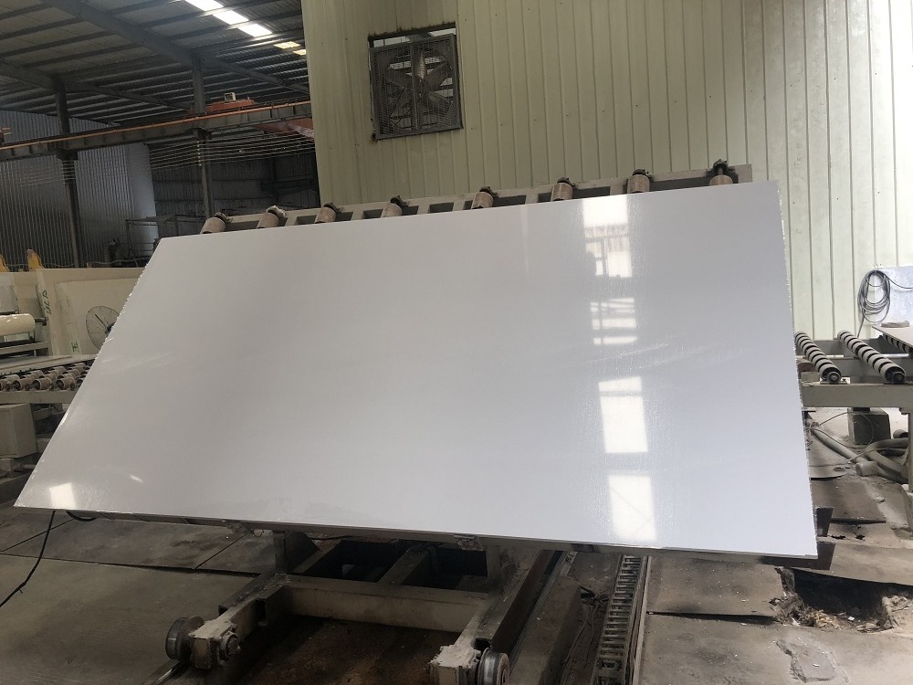 High Quality Super White Artificial Marble slabs for Floor and kitchen Countertop