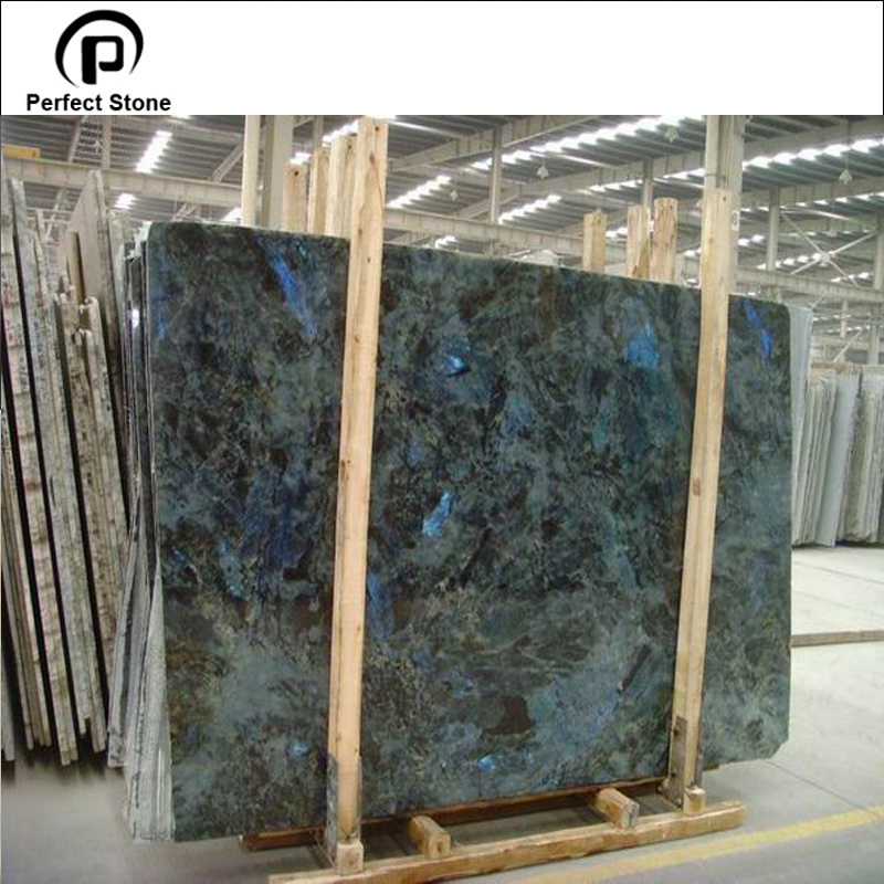 High quality Labradorite blue granite slab lemurian blue granite slab