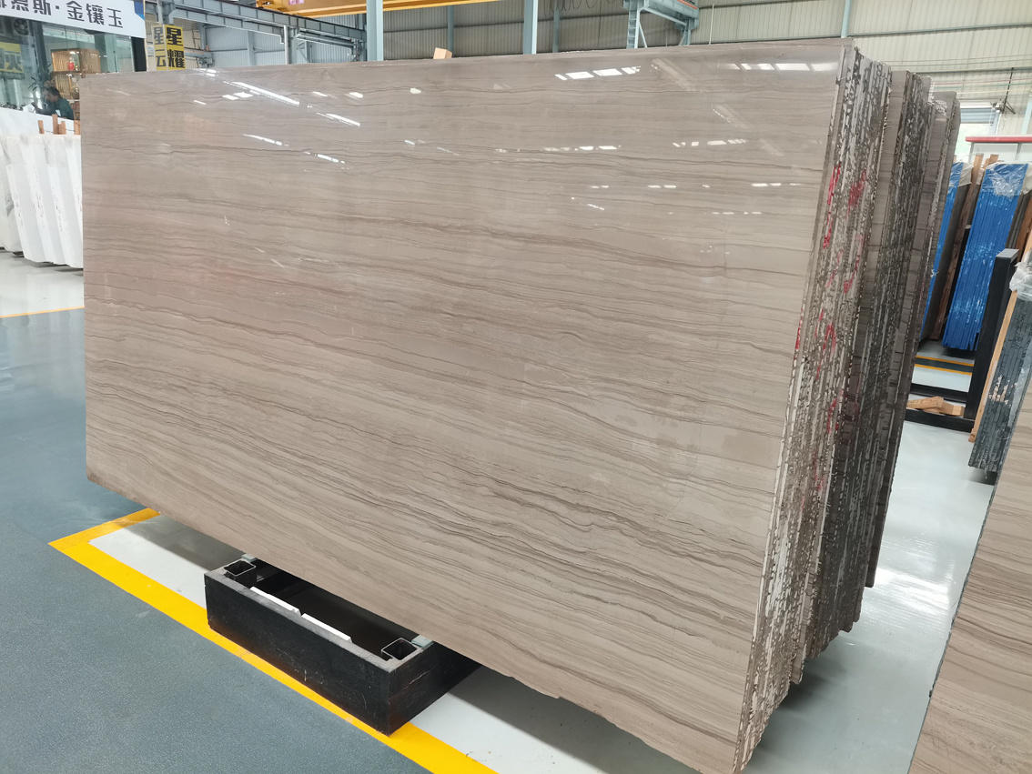 Cheap Athens Wood Marble For Wall Cladding and Flooring Marble Tiles