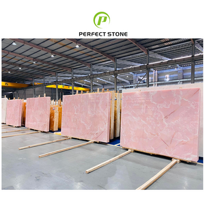 Beautiful And Luxury Pink Onyx For Home Decoration Onyx Stone Marble Slab Tiles