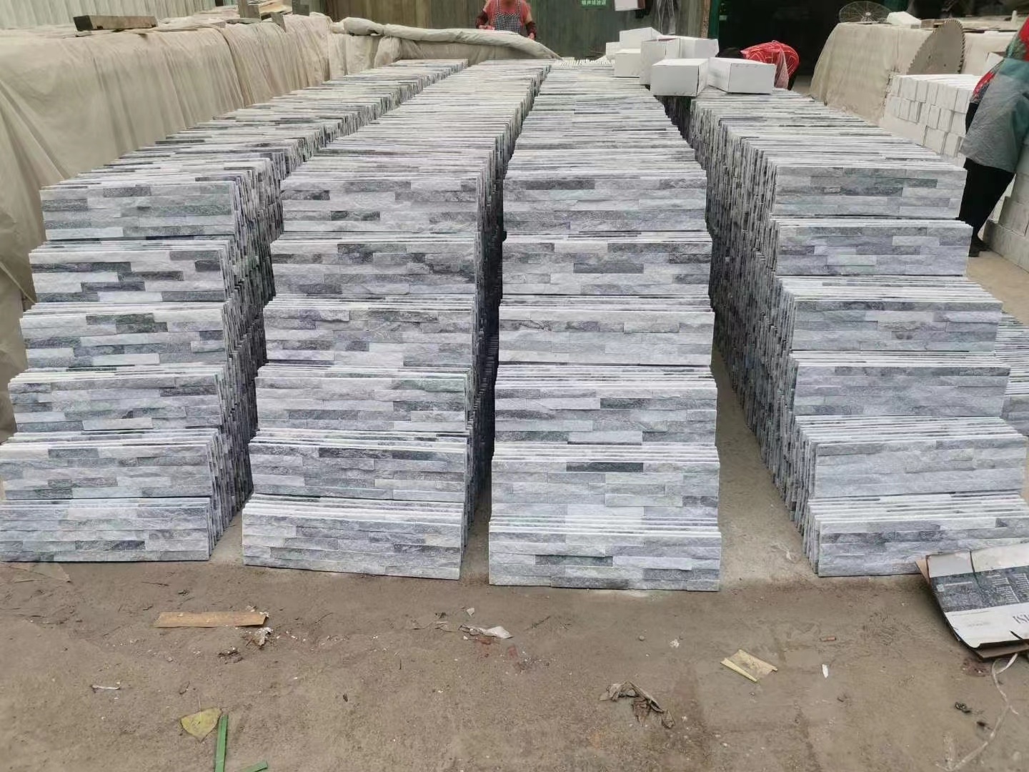 Cultural Wall Paving Natural Stone Paver Suppliers Slate Tiles Pure White Ledge Stack Stone