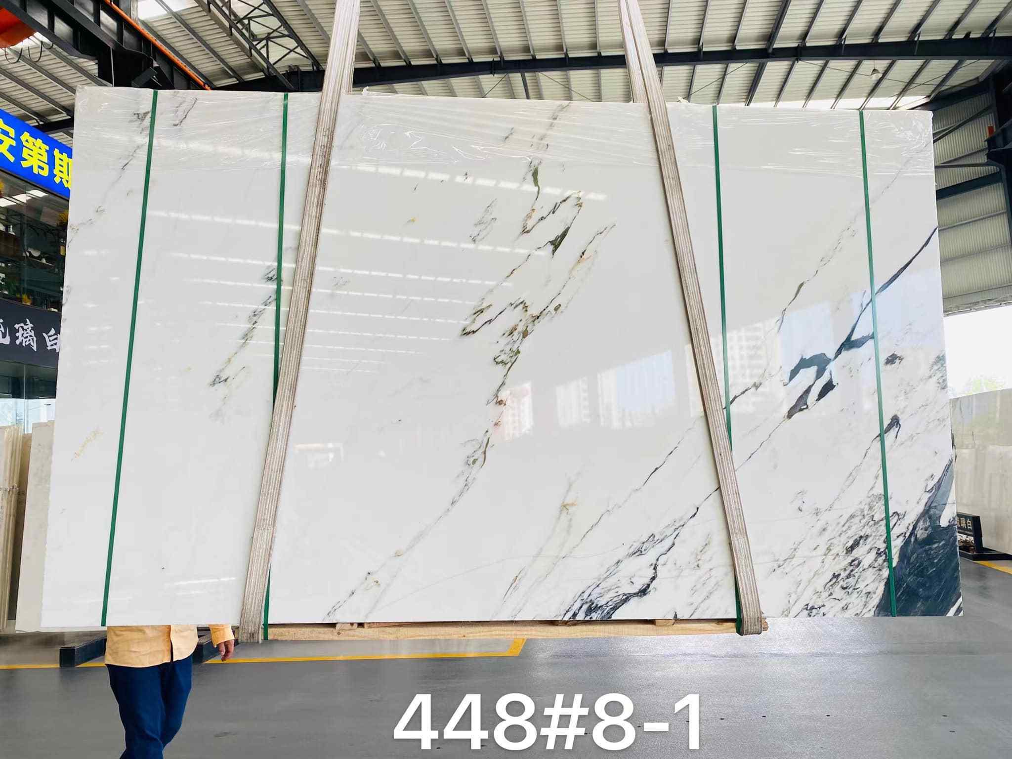 Calacatta Marble White Marble Manufacturer Custom Bathroom Wall Marble Slab