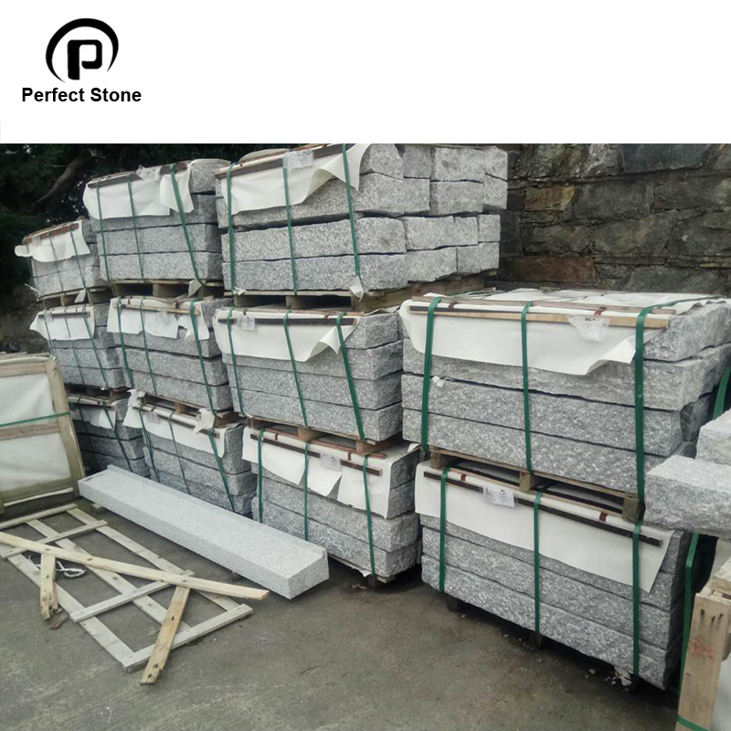 Chinese Slight Grey  G603  Pipeapple raw granite blocks Cube Stone Paving Stone