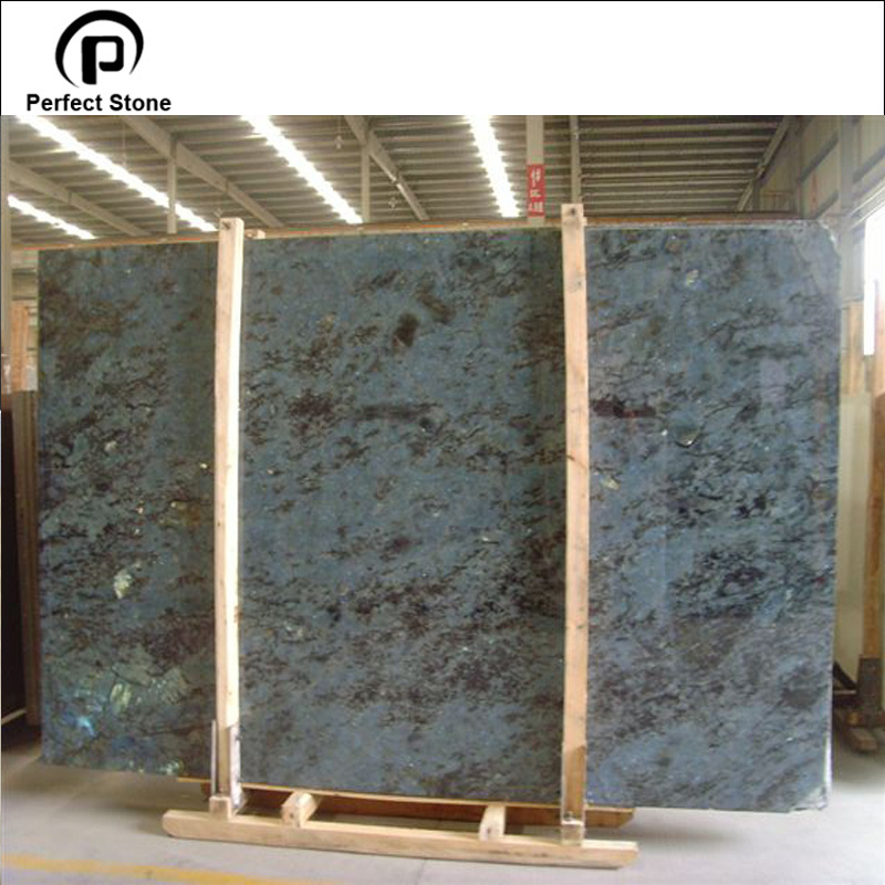 High quality Labradorite blue granite slab lemurian blue granite slab