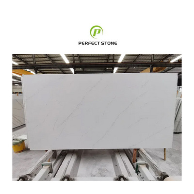 High Quality Good Gold Calacatta Artificial White Quartz Stone slabs for kitchen Countertop Quartz