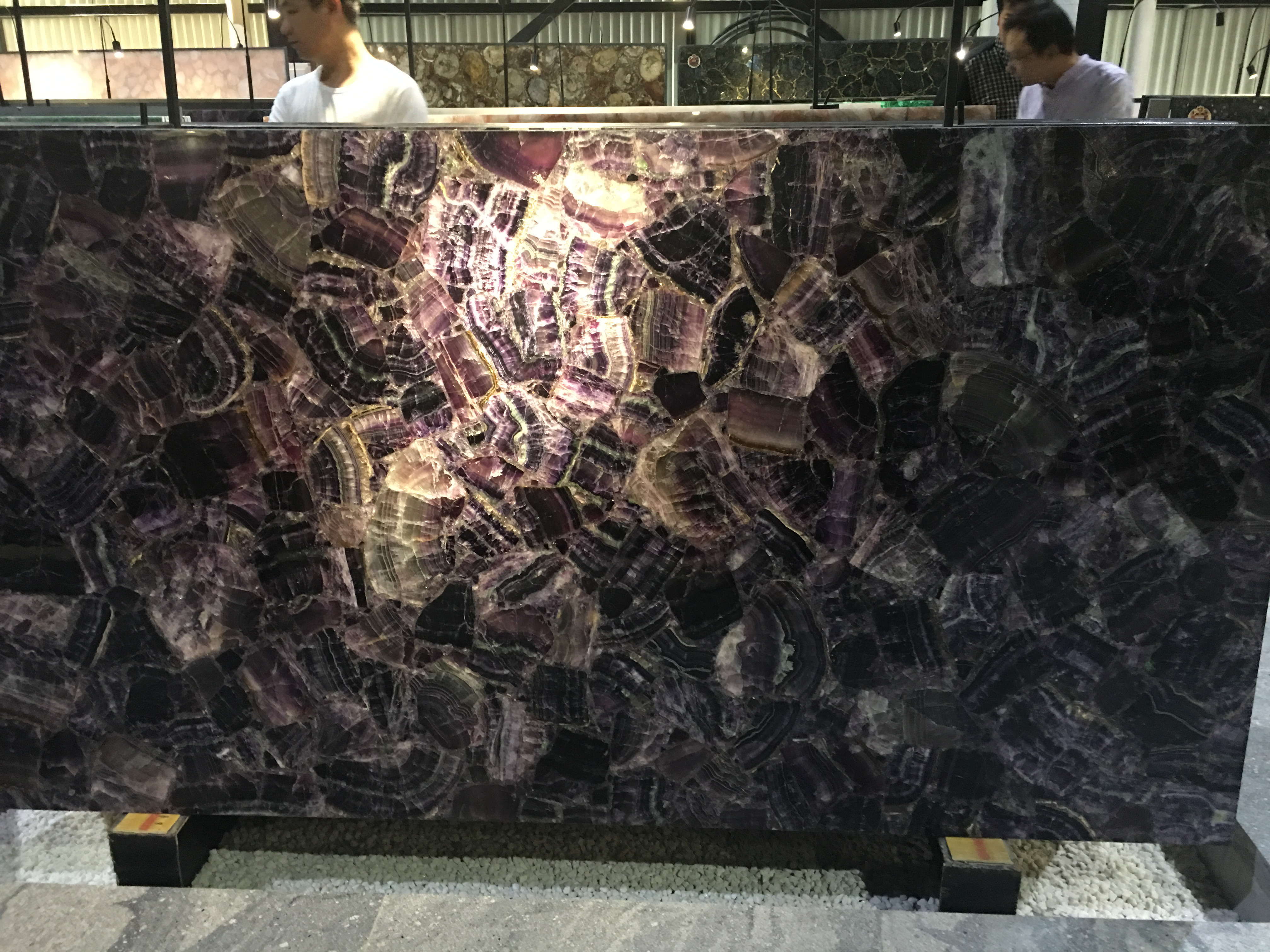 Beautiful Amethyst Purple Crystal Polished Slab Good Countertop and Background Wall