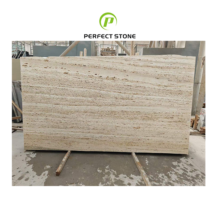 Italy Beige Travertine Slab White Travertine Stone For Villa Flooring and Wall Stone