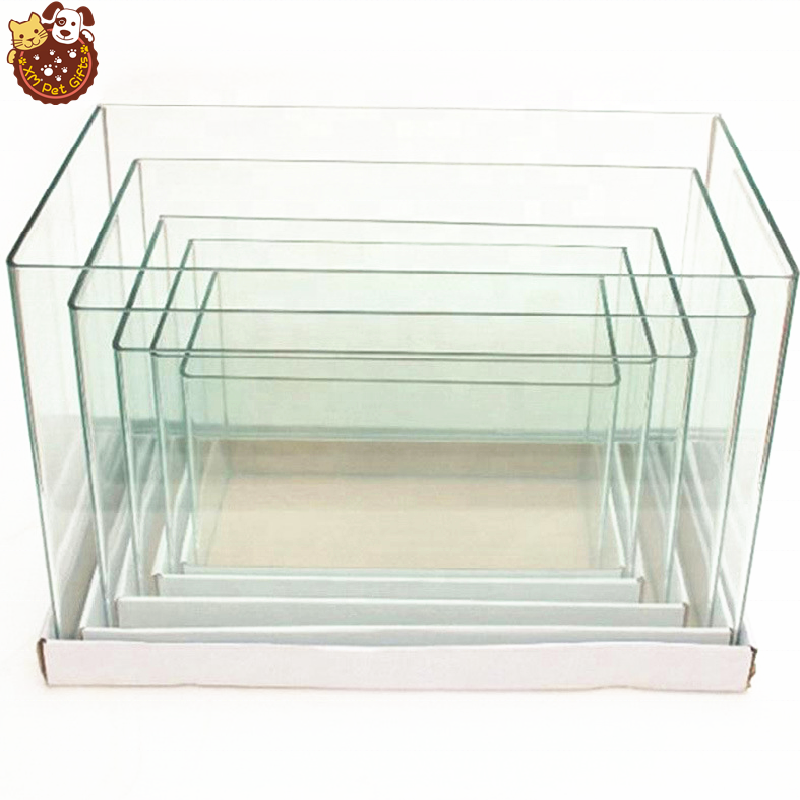 2023 hot sizes various models curved glass aquarium fish tank sets