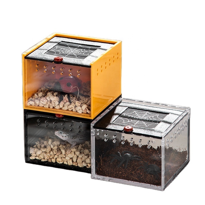 Factory direct sales reptile breeding box spider scorpion lizard snake beetle insect breathable acrylic breeding box