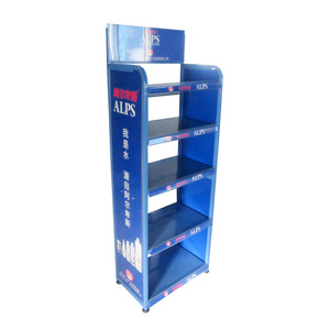 Floor storage wire shelves display stand store advertising beverage metal display racks