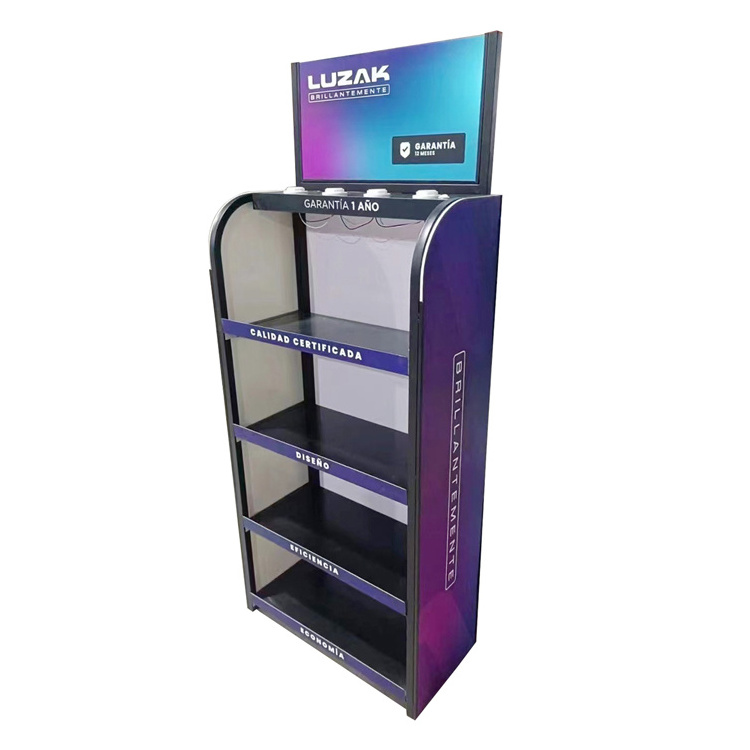 Floor storage wire shelves display stand store advertising beverage metal display racks