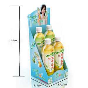 Beverage Paper Display Stand Floor Display Rack For Supermarket cardboard pos display With logo AD