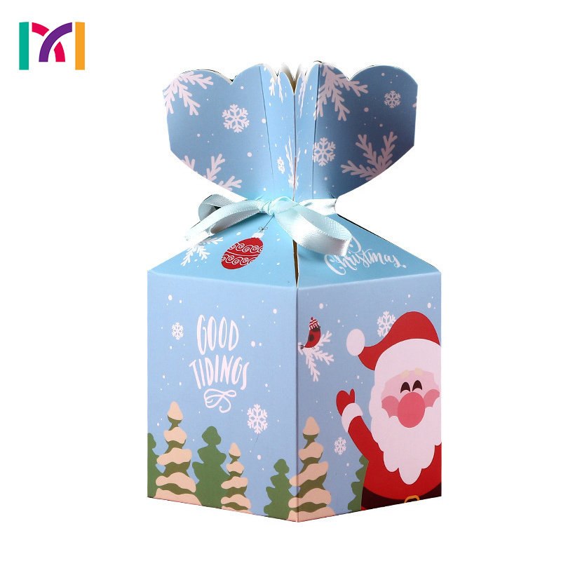 Customized portable handmade gift box halloween holiday party candy biscuits gift box exquisite pattern food box for children