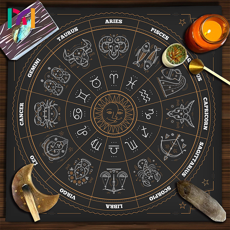 Ultra Soft Customized Double-Sided One Piece Card Game  Place Mats for Home for Tarot Card Games