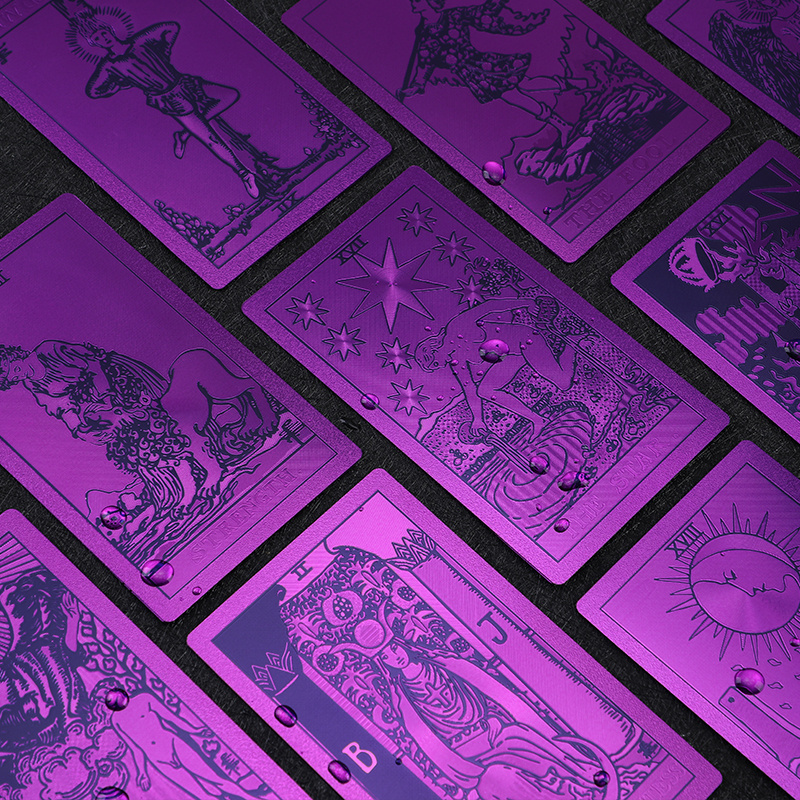 High quality playing cards purple tarot card divine oracle cards wholesale