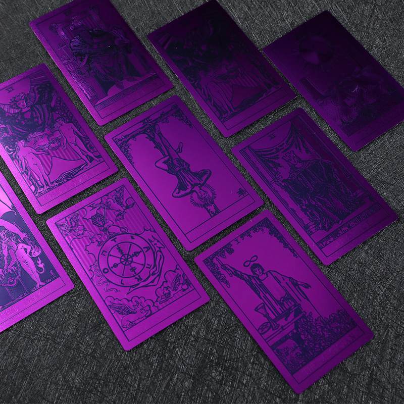 High quality playing cards purple tarot card divine oracle cards wholesale