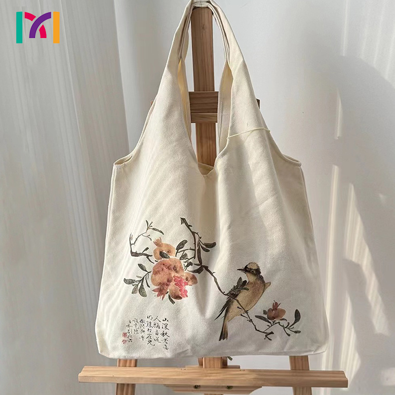 Custom printed everything oversized calico cloth shopping cotton grocery boat bag extra large plain canvas tote bag with logo