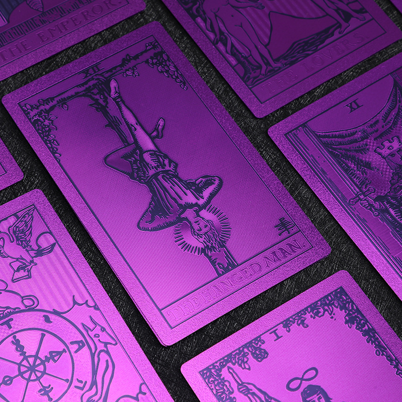 High quality playing cards purple tarot card divine oracle cards wholesale