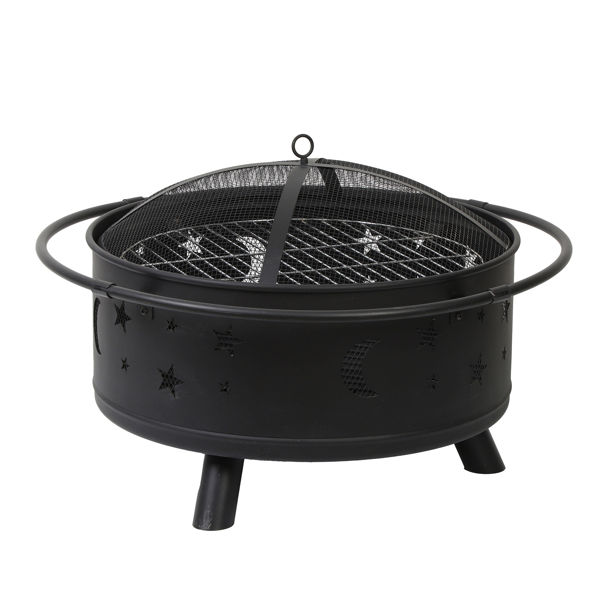 Custom Foldable Round Garden Stove Portable BBQ Campfire Firepit Wood Burning Brazier Outdoor Camping Fire Pit With Bbq Grill