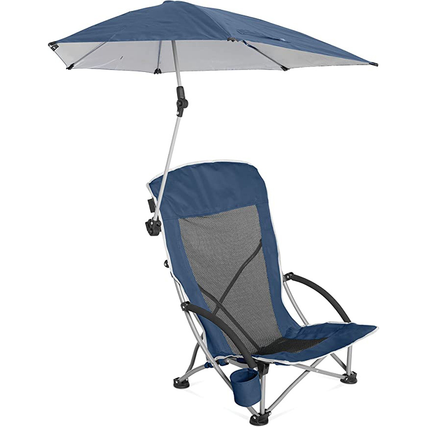 APZA29 Wholesale  Outdoor Popular Sport-Brella  Camping Portable chairBeach Chair with UPF 50+ Adjustable Umbrella