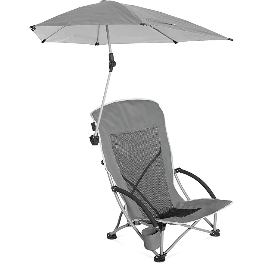 APZA29 Wholesale  Outdoor Popular Sport-Brella  Camping Portable chairBeach Chair with UPF 50+ Adjustable Umbrella