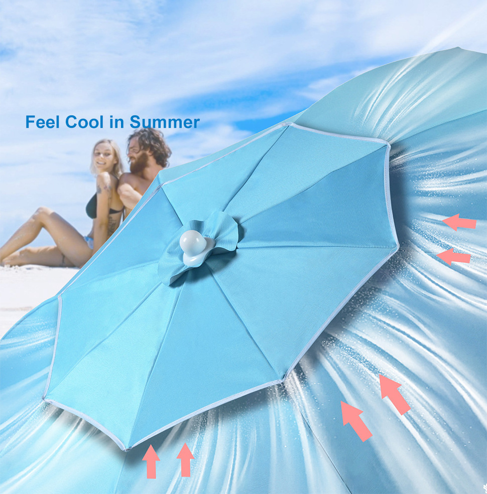 APU001 High quality  tiltable lightweight portable aluminum traveling garden beach umbrella outdoor