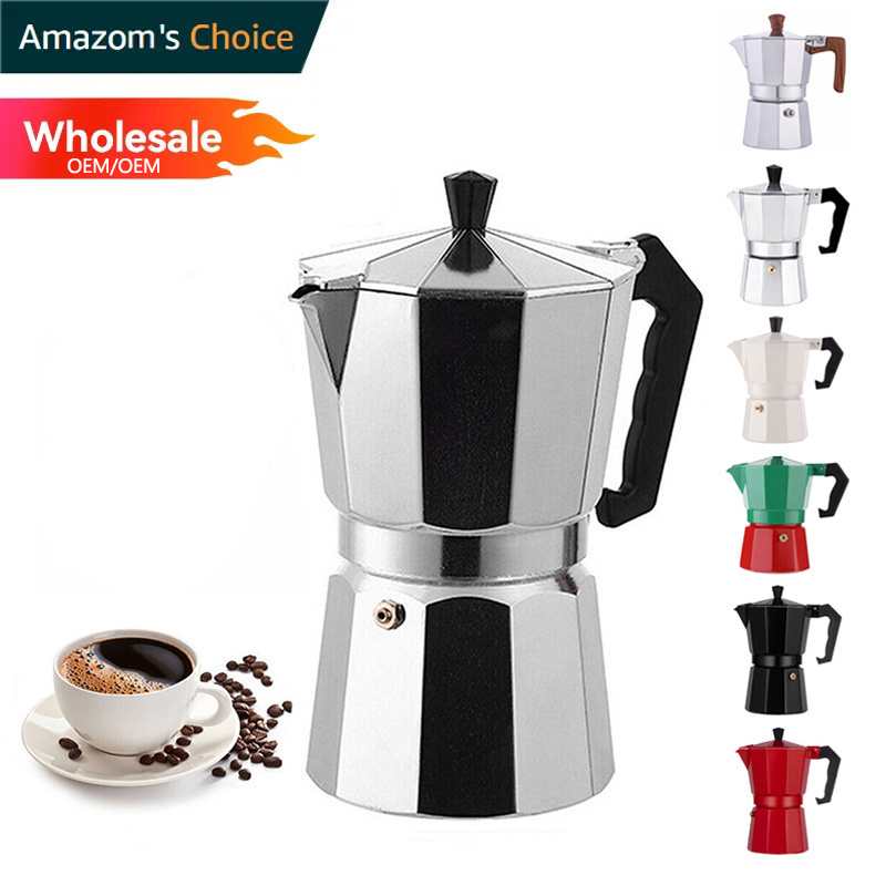 OEM Kahve Makinesi Cafetera Stovetop Espresso Coffeemaker 1 2 3 6 9 12 14 Cups Mocha Maker Aluminum Mokapot Coffee Moka Pot