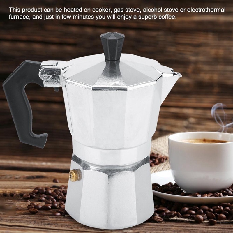 Top Good Sale 1 2 3 6 9 12 14 Cups Mocha Maker Aluminum Mokapot Coffee Moka Pot For Indoor And Outdoor