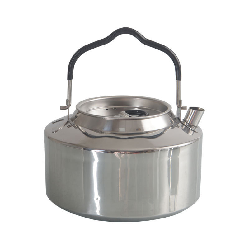 Wholesale 900ML/1.2L Ultralight Camping Quick-Heat Cooking Picnic Outdoor Travel Stainless Steel Portable Tea Water Kettle