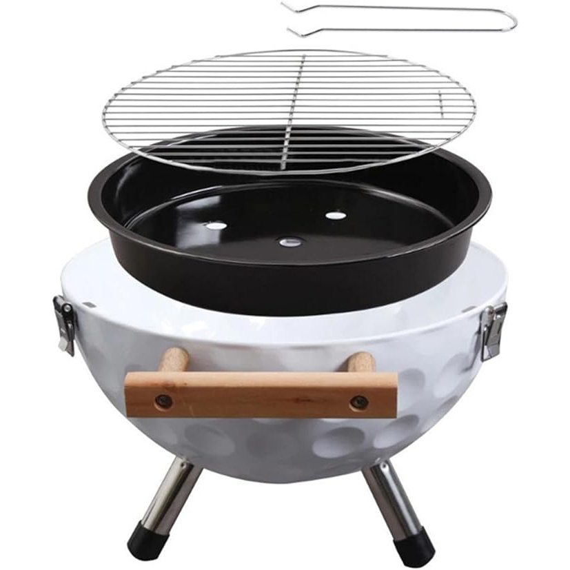 Custom Spherical Family Barbeque Chimney Portable Folding Round Camping Outdoor Barbecue Wood  Charcoal BBQ Grills Stove