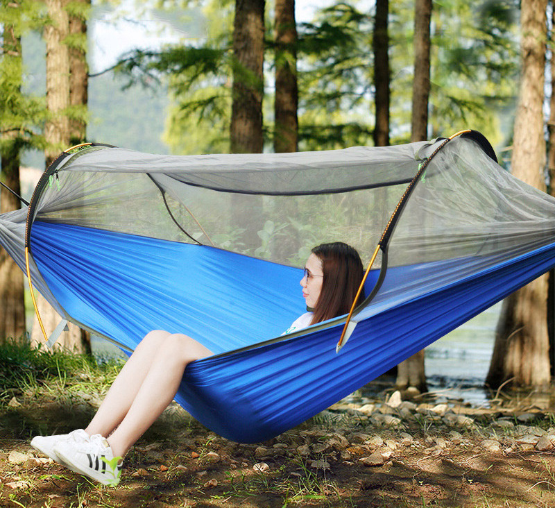 APZ104 High quality lightweight folding outdoor camping tourist hammock anti-mosquito waterproof