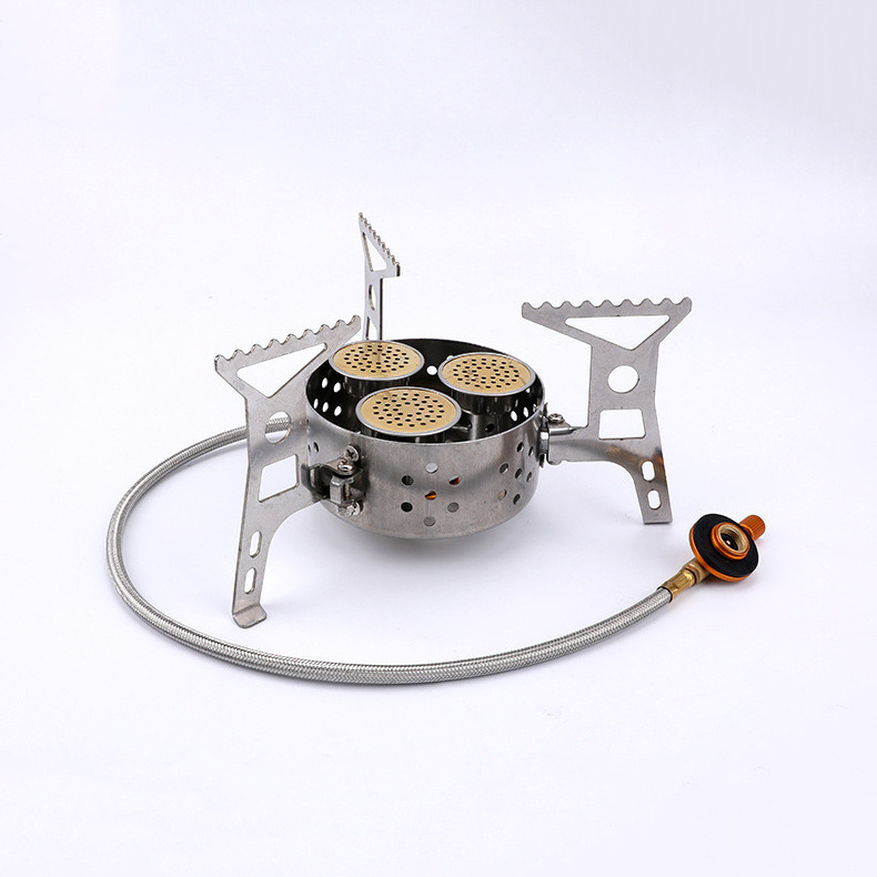 Factory  Backpacking Picnic Small Lighter Barbecue Butane Mini  Portable 3 Burner Camping Gas Stove For Outdoor