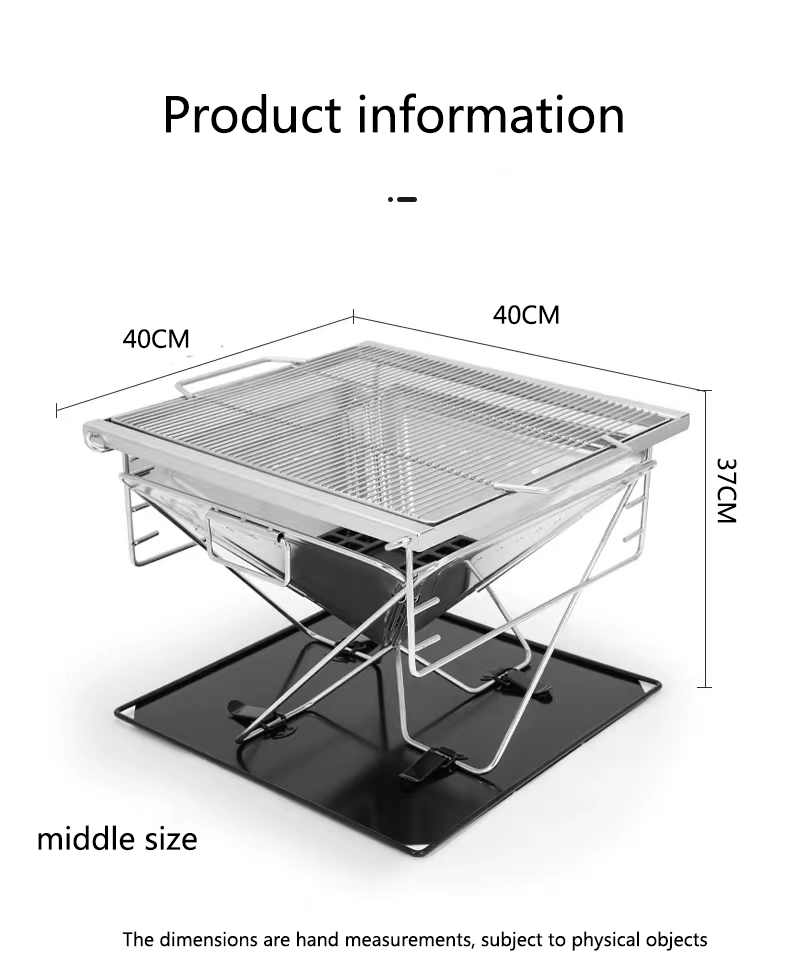 Factory Wholesale Stainless Steel Portable Outdoor BBQ Grill Wood Burning Freestand Charcoal Camping Stove