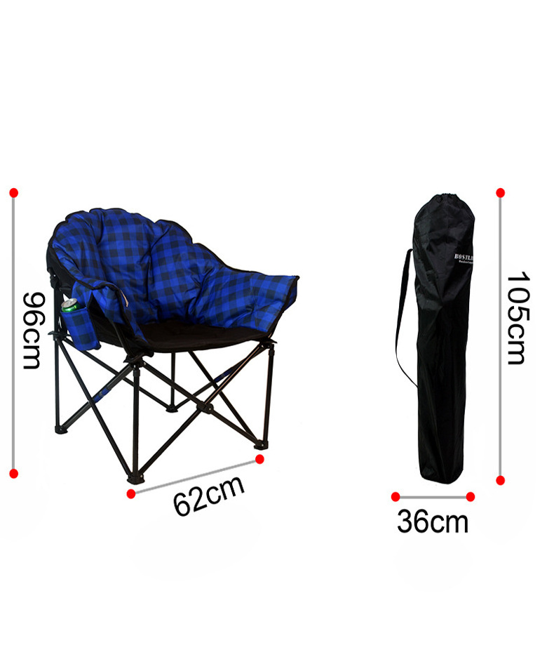 APC047 2022 New Portable Luxury Tourist Comfy Padded Folding Outdoor Camping Beach Chair