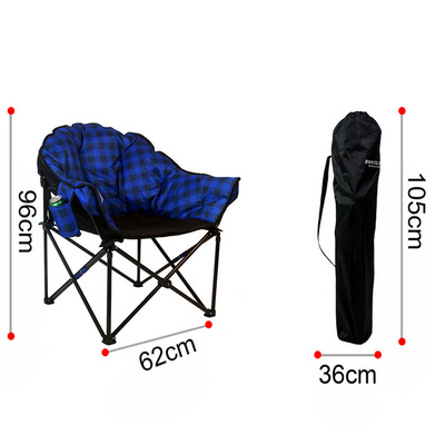 APC047 2022 New Portable Luxury Tourist Comfy Padded Folding Outdoor Camping Beach Chair