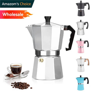 OEM machine a cafe koffiezetapparaat mesin kopi Italy Espresso Coffeemaker Mocha Maker Aluminum Mokapot Coffee Moka Pot