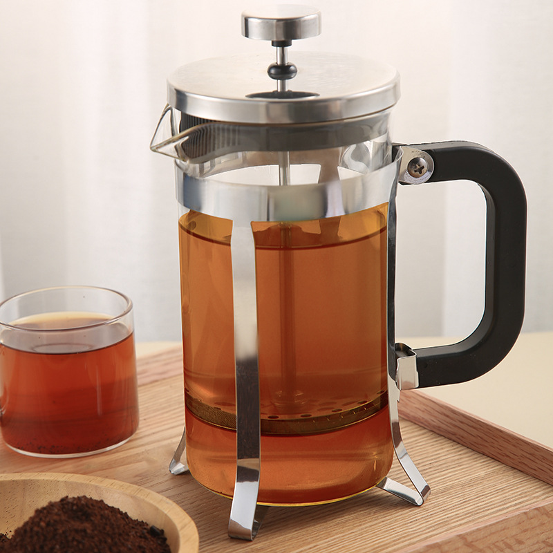 OEM Wholesale Filtration System Heat Resistant Glass Outdoor Camping Travel Tea Or Coffee Pot Portable Maker French Press