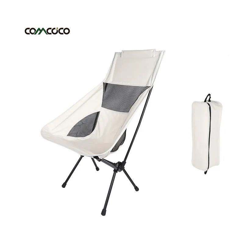 OEM Campingstuhl Chaise De Stuhl Bench 1.85kg Foldable Light Weight Moon Outdoor Folding Camping Fishing Garden Beach Chairs