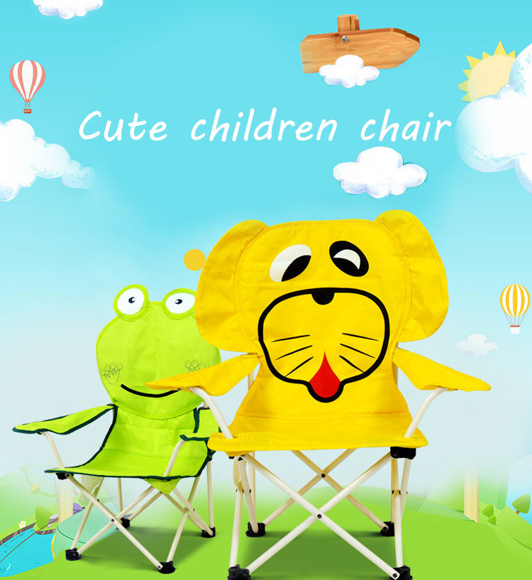 APC009 Wholesale Kid's outdoor 600D Oxford cute cartoon children folding camping arm chair