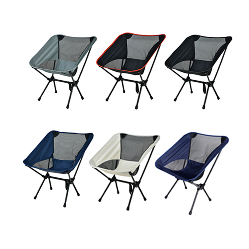 OEM Campingstuhl Chaise De Stuhl Bench 1.85kg Foldable Light Weight Moon Outdoor Folding Camping Fishing Garden Beach Chairs